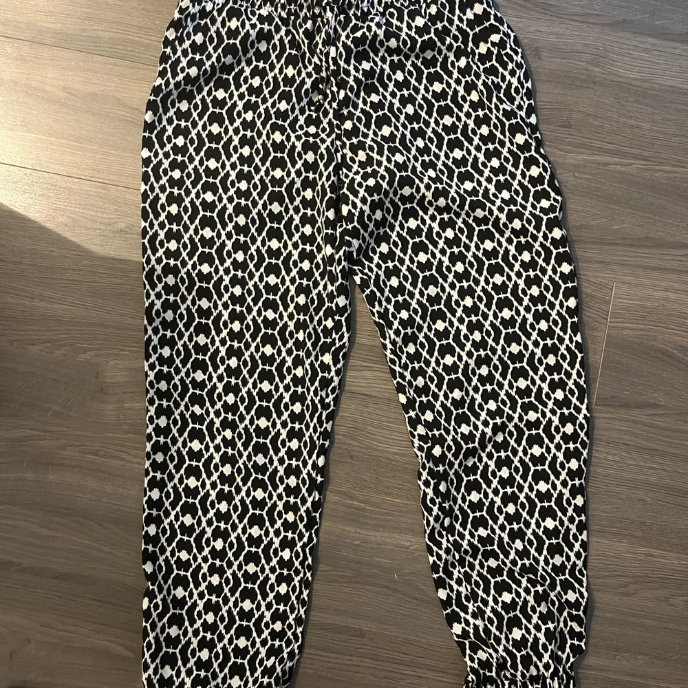 Guess Monochrome Animal Print Pants